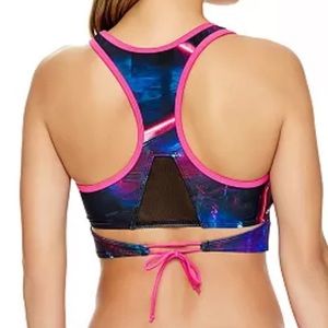 Reebok Print Tie-Back Mesh
Inset Bikini Top M
